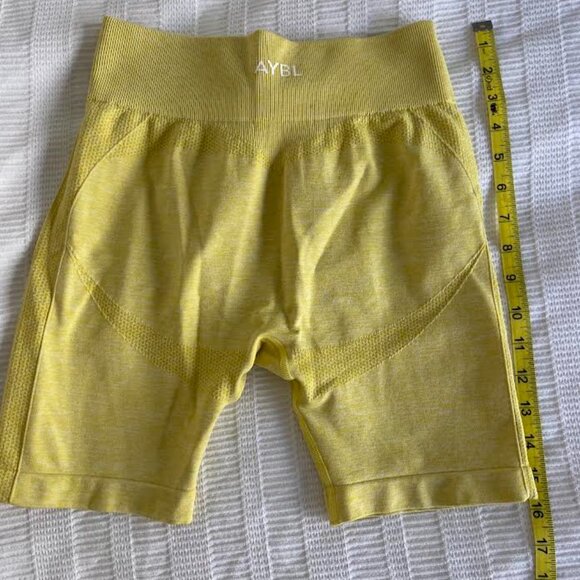 AYBL Yellow Biker Shorts Size M - Picture 3 of 3